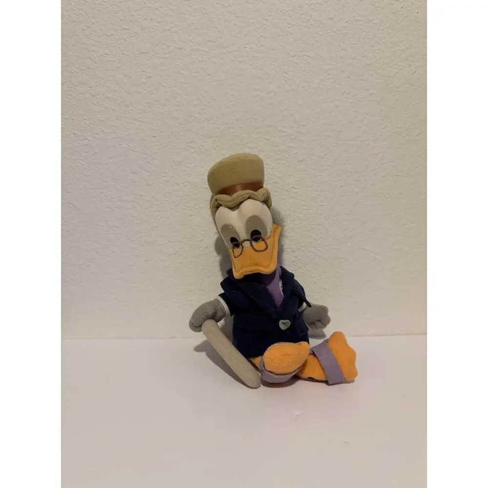 Disney Store Christmas Carol Ebenezer Scrooge McDuck Bean Bag Plush vintage 10”